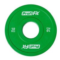 Диск обрезиненный цветной d51мм, 1кг Profi-Fit