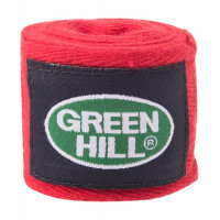 Бинт боксерский Green Hill BC-6235a, 2,5 м, х/б Красный