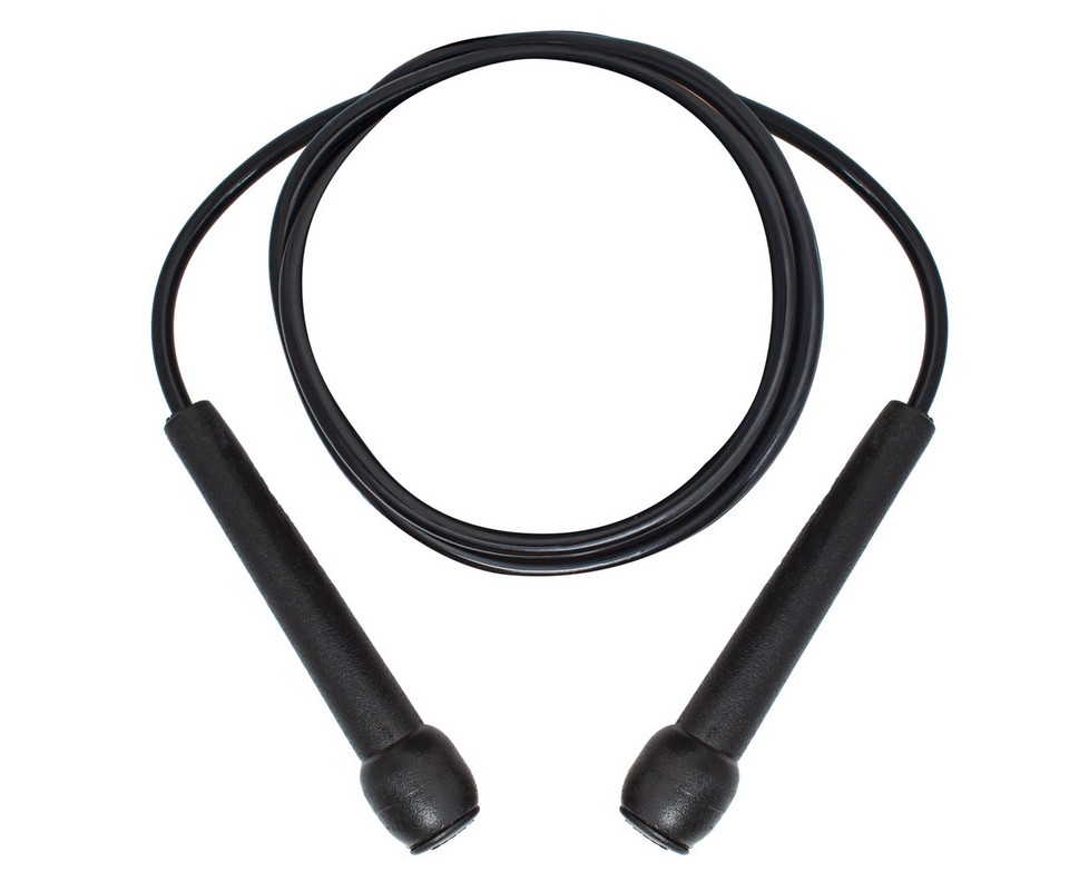 Скакалка Adidas Jump Rope Plastic Handle черная adiJRW05 978_800