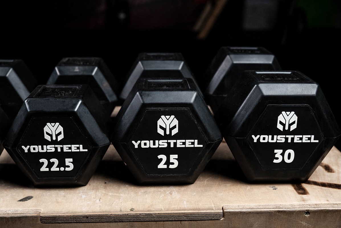 Гантель обрезиненная YouSteel HEX DB 5 кг 1197_800